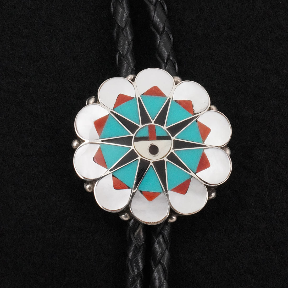 Delwin Gasper Multi-Stone & Sterling Silver Bolo Tie