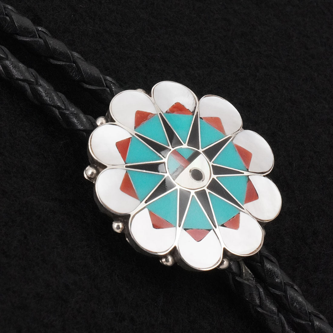 Delwin Gasper Multi-Stone & Sterling Silver Bolo Tie