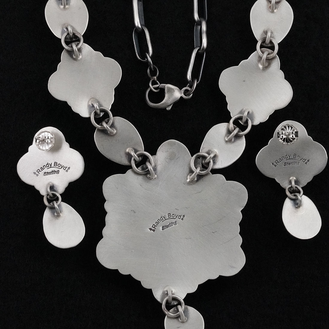 Randy Boyd Turquoise & Sterling Silver Necklace Set