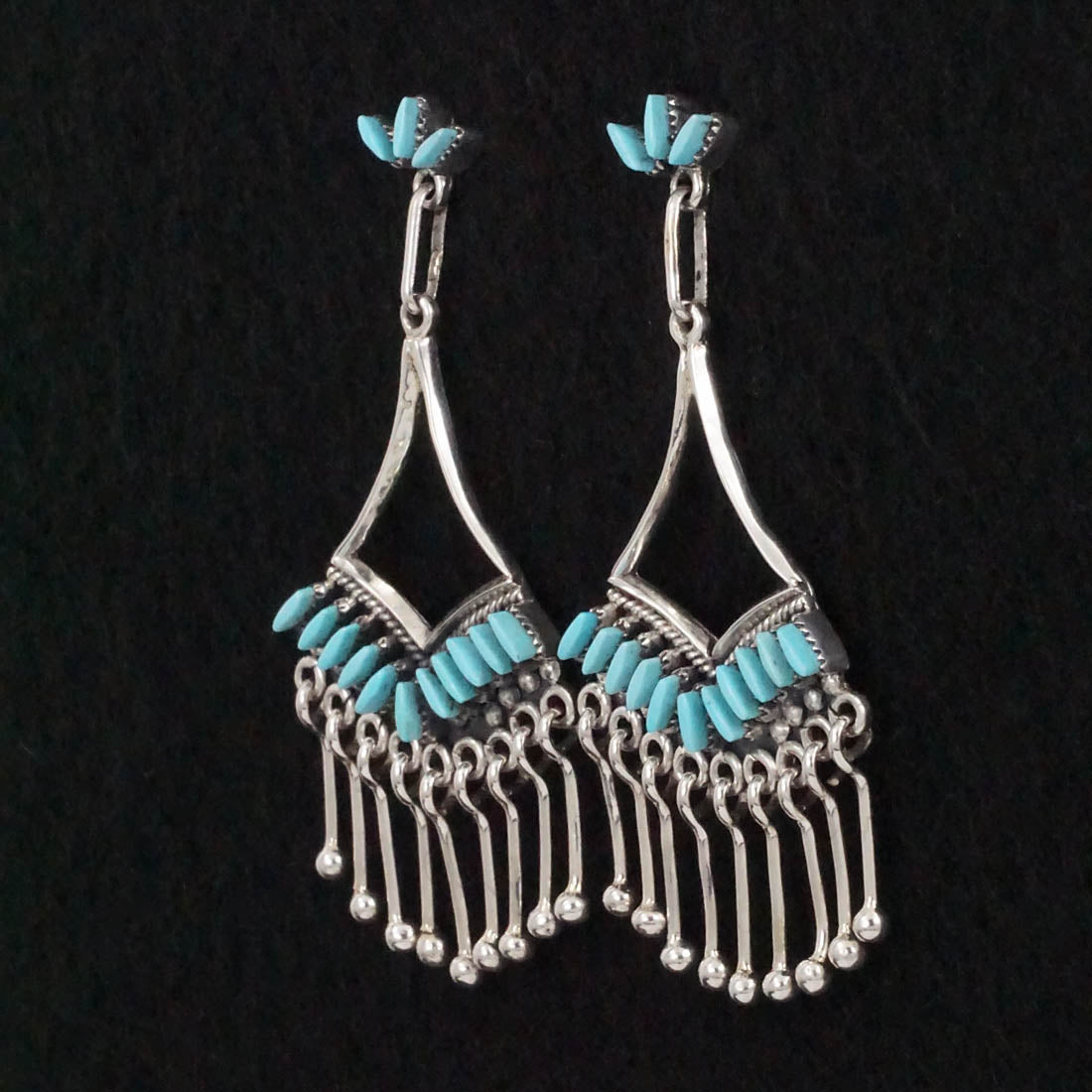 Mildred Ukestine Turquoise & Sterling Silver Earrings