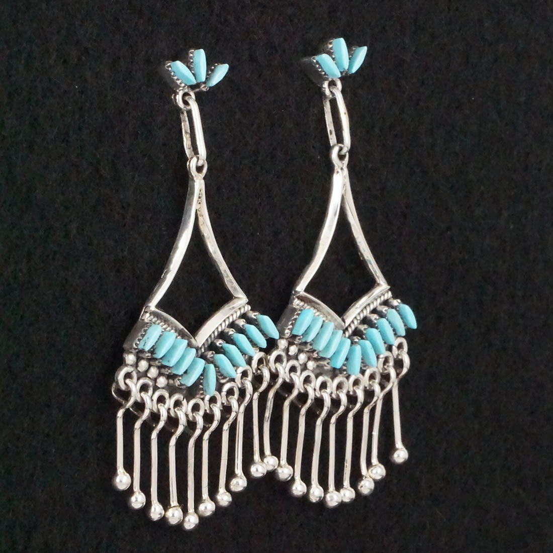 Mildred Ukestine Turquoise & Sterling Silver Earrings