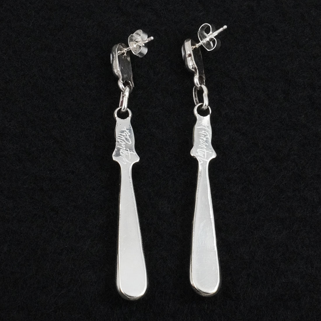 Terrance Panteah White Buffalo & Sterling Silver Earrings