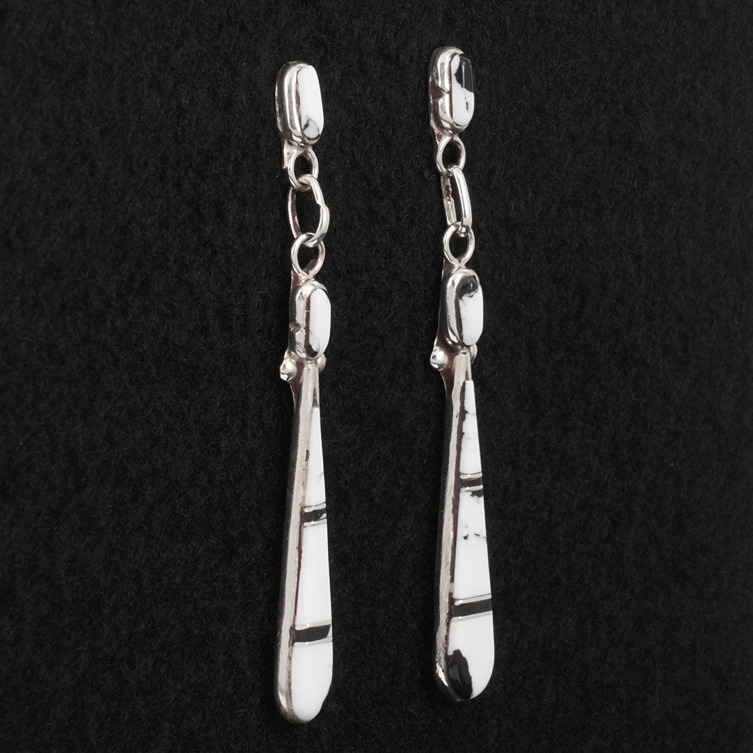 Terrance Panteah White Buffalo & Sterling Silver Earrings