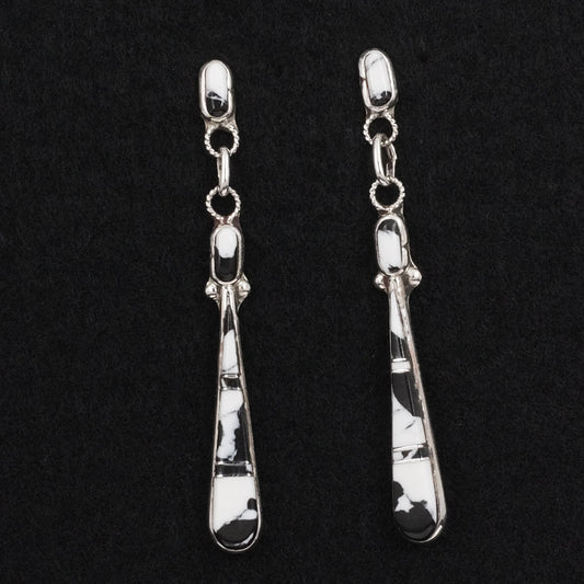 Terrance Panteah White Buffalo & Sterling Silver Earrings