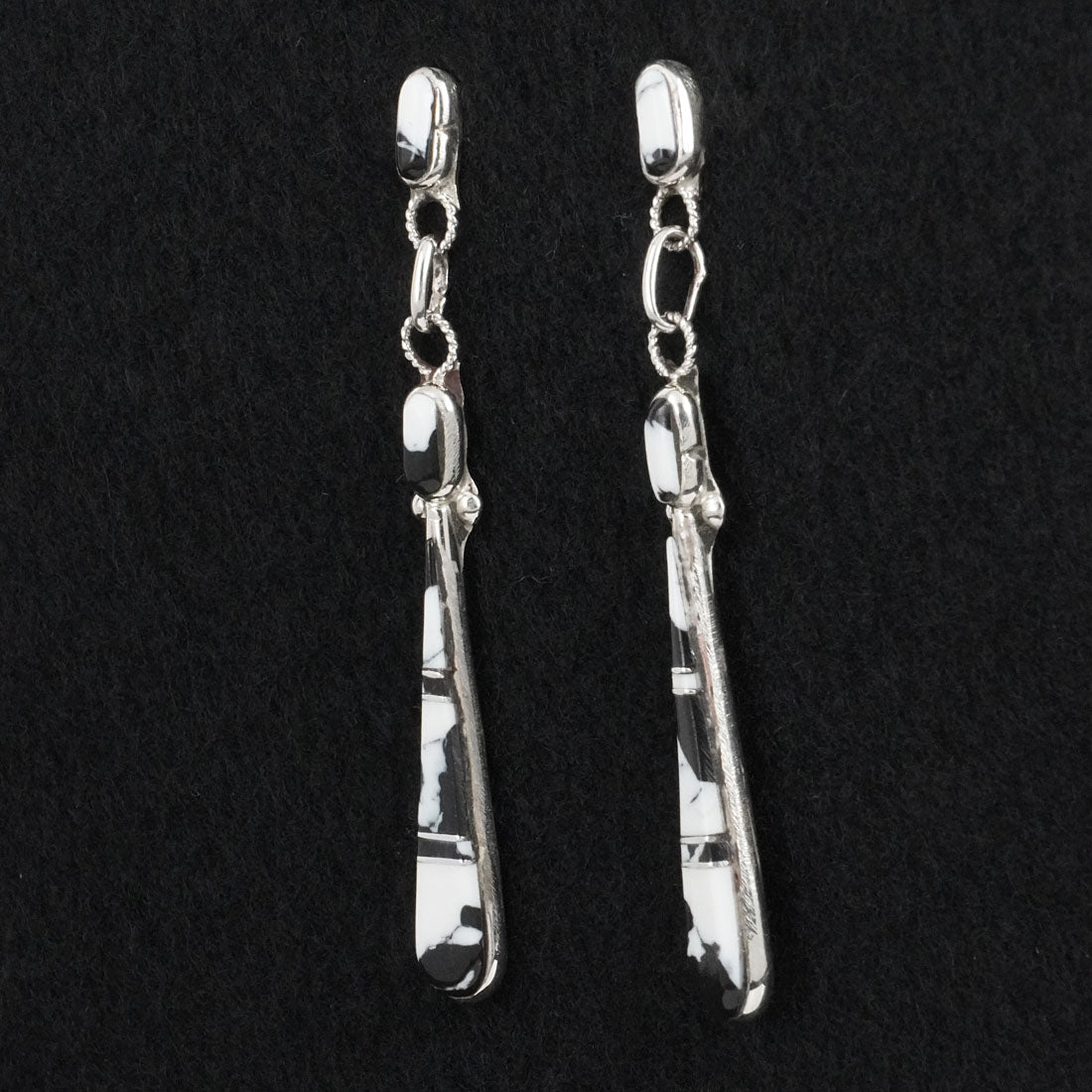 Terrance Panteah White Buffalo & Sterling Silver Earrings