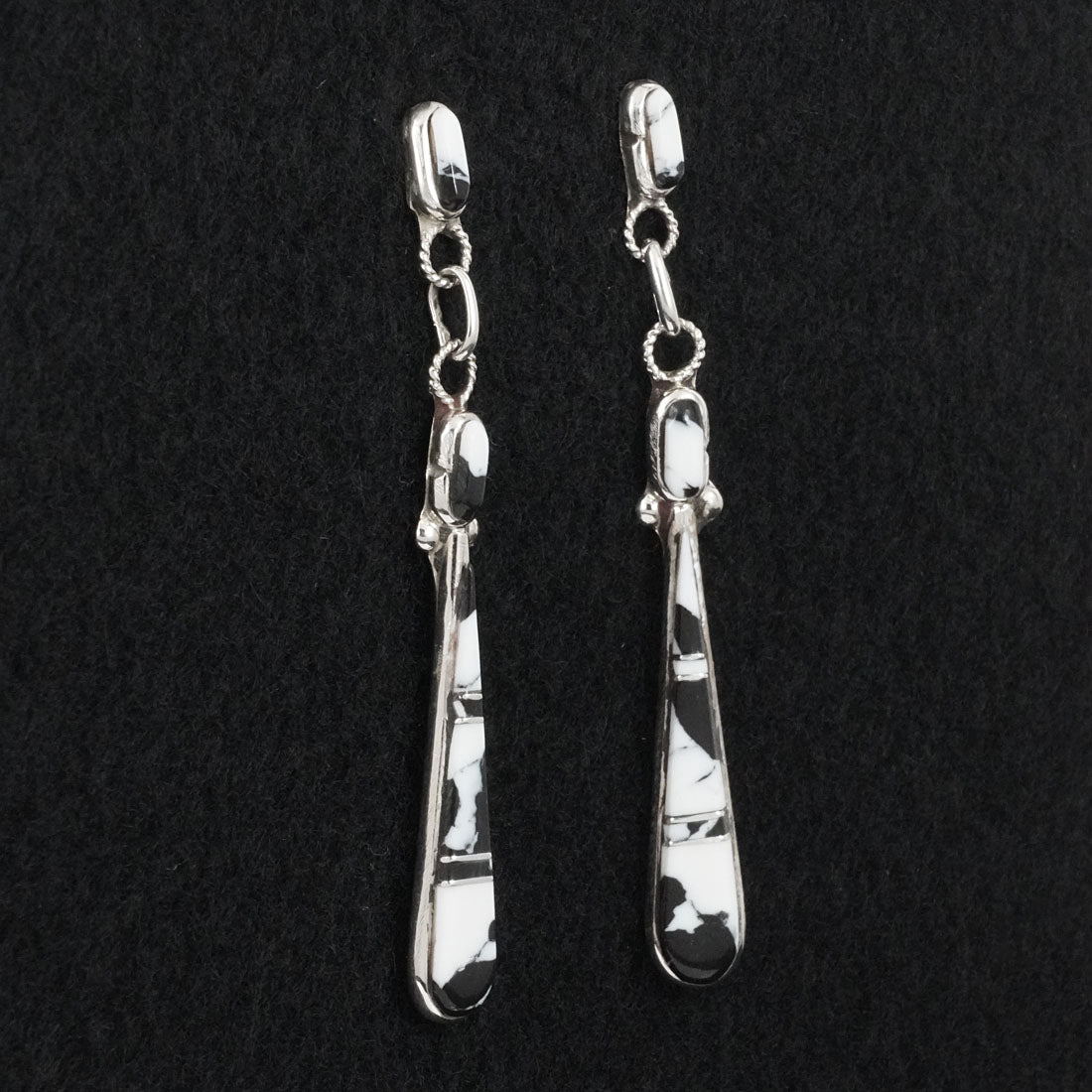 Terrance Panteah White Buffalo & Sterling Silver Earrings