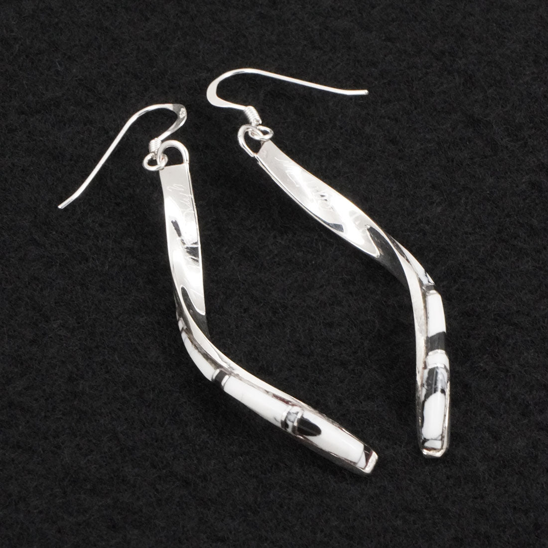 Terrance Panteah White Buffalo & Sterling Silver Earrings