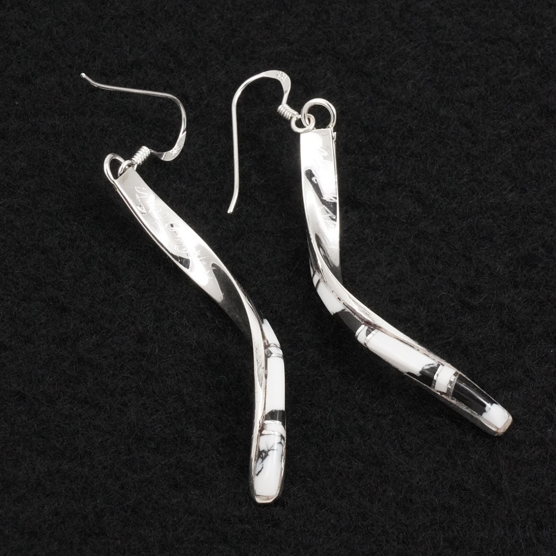 Terrance Panteah White Buffalo & Sterling Silver Earrings