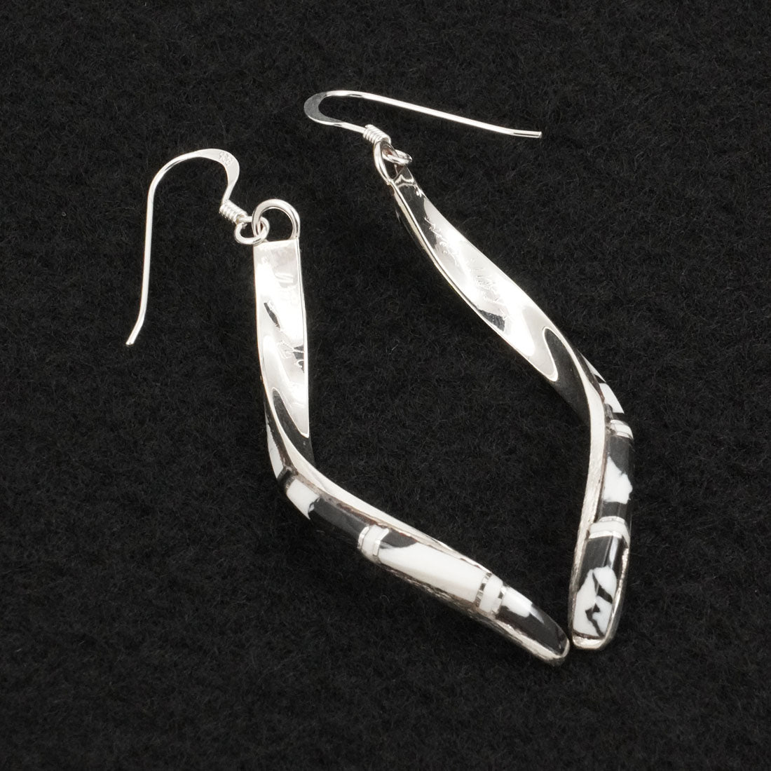 Terrance Panteah White Buffalo & Sterling Silver Earrings