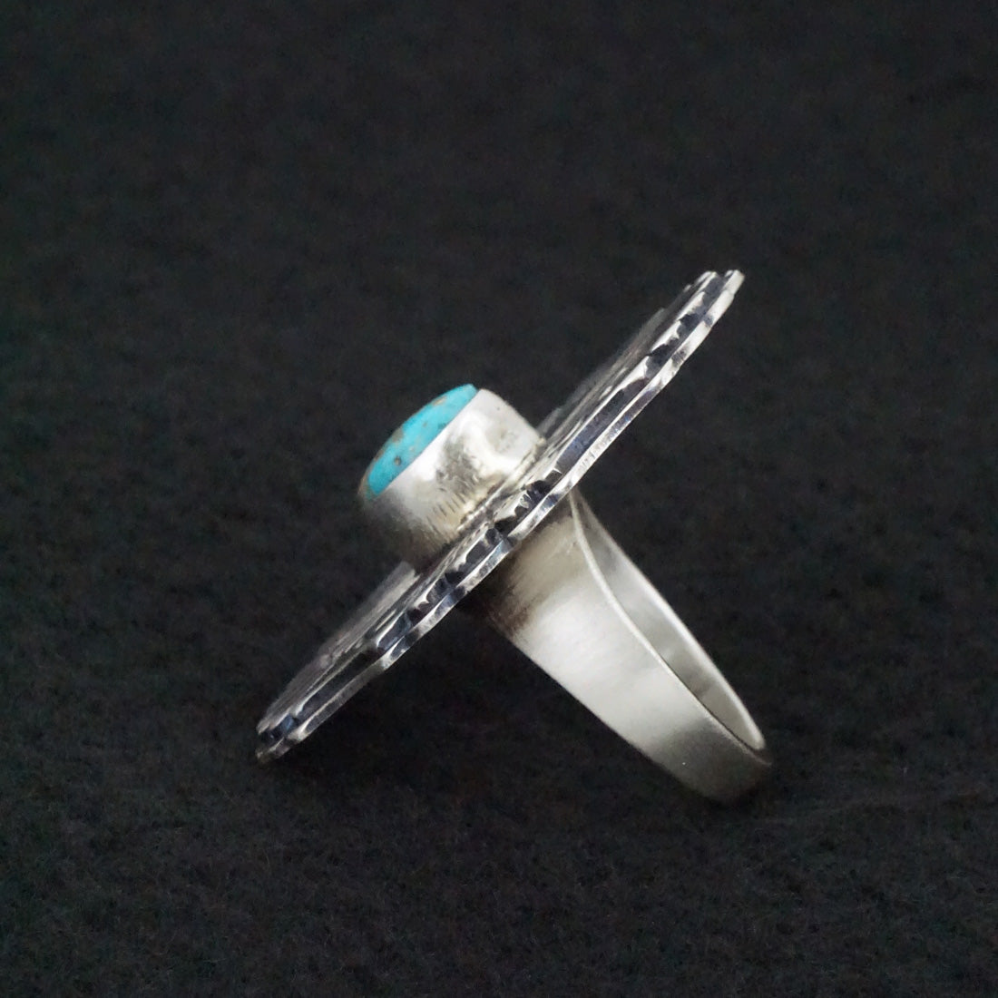 Marita Benally Turquoise & Sterling Silver Ring Size 9