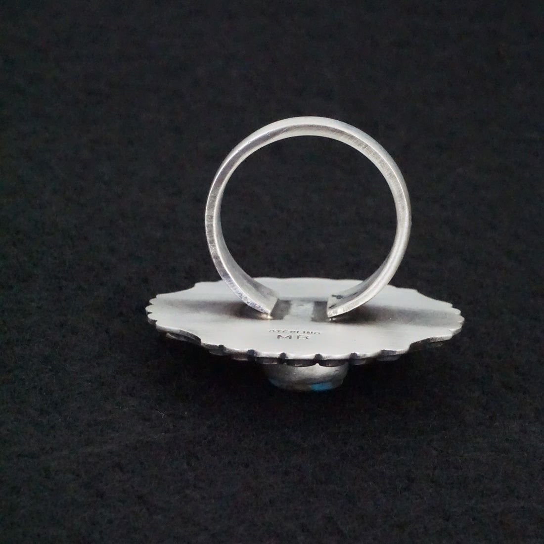 Marita Benally Turquoise & Sterling Silver Ring Size 9