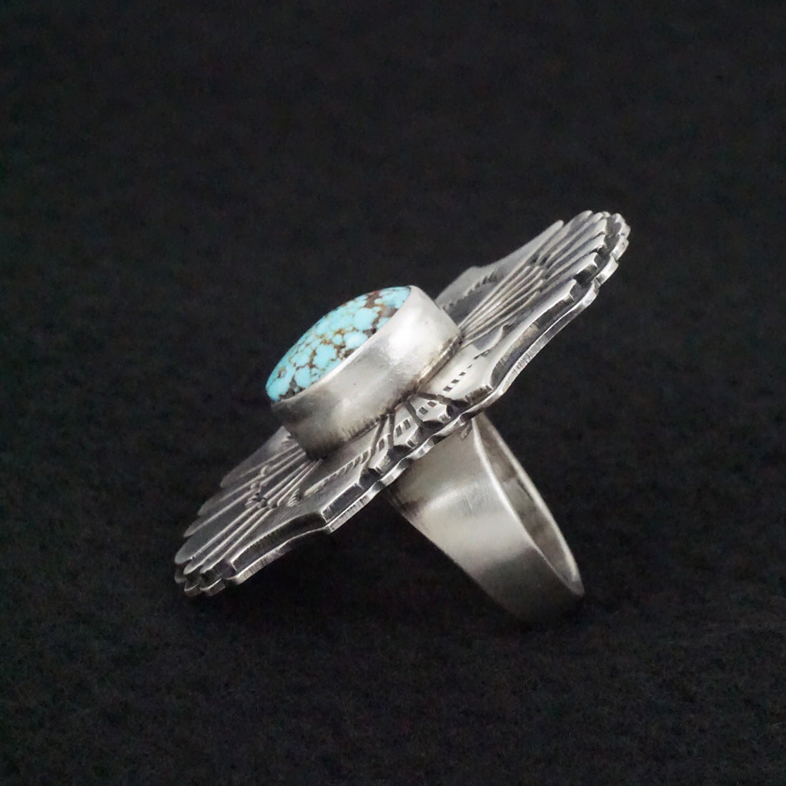 Marita Benally Turquoise & Sterling Silver Ring Size 7