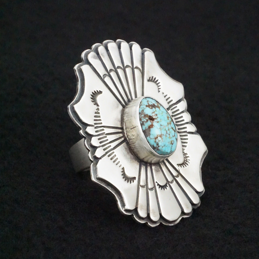 Marita Benally Turquoise & Sterling Silver Ring Size 7
