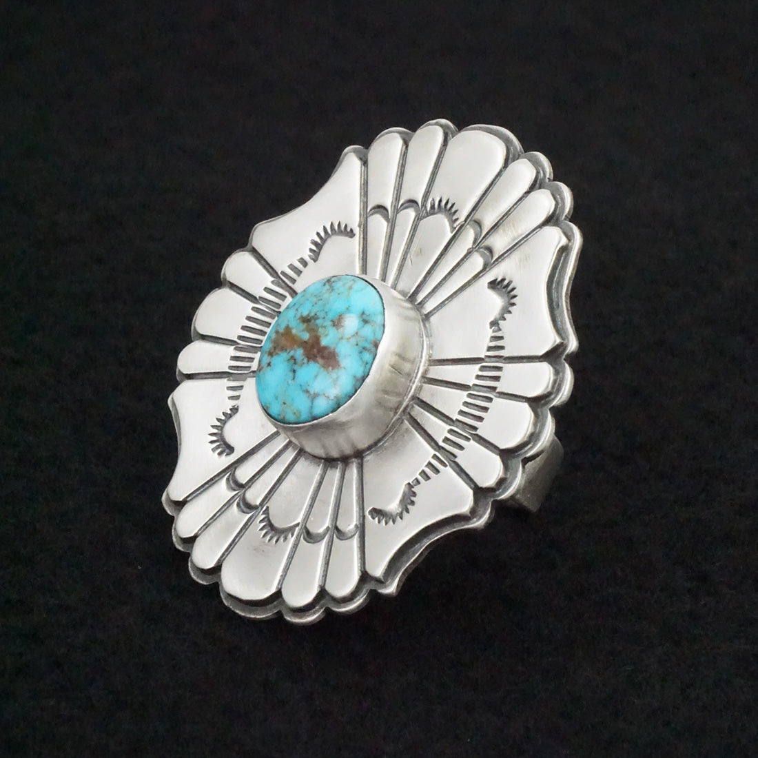 Marita Benally Turquoise & Sterling Silver Ring Size 6.5