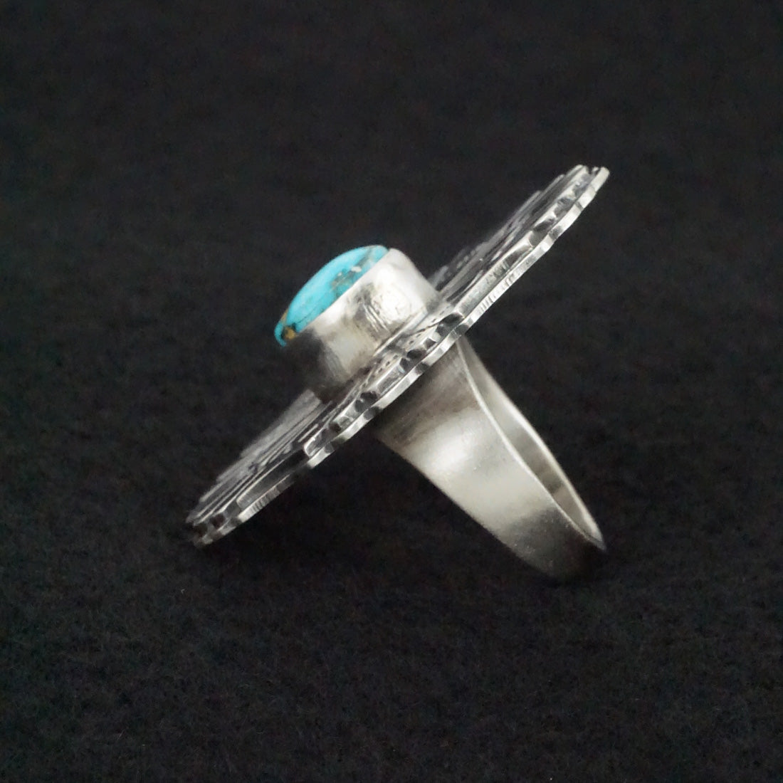 Marita Benally Turquoise & Sterling Silver Ring Size 8.5