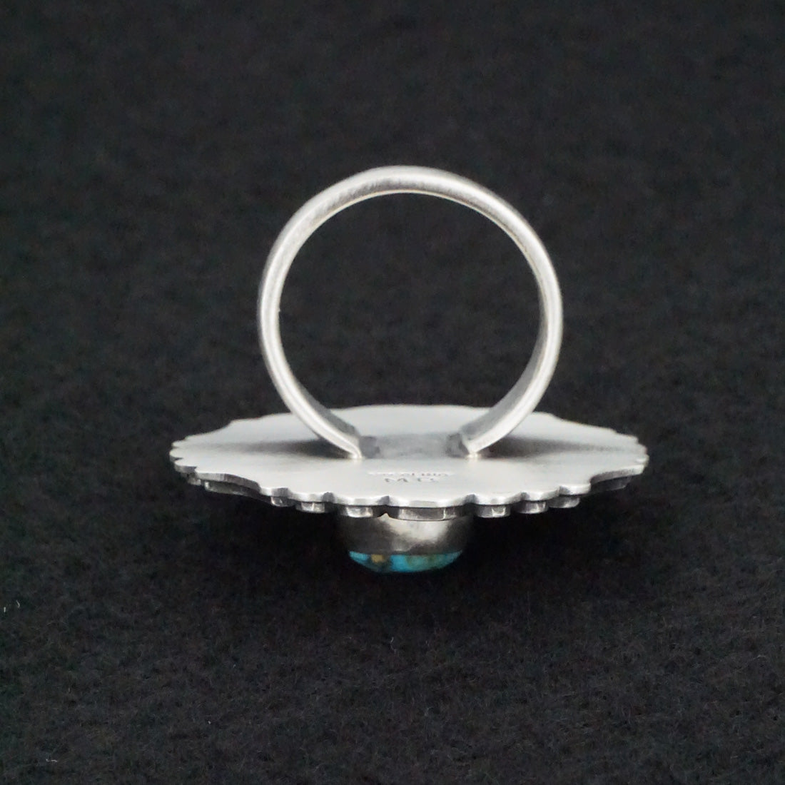 Marita Benally Turquoise & Sterling Silver Ring Size 8.5