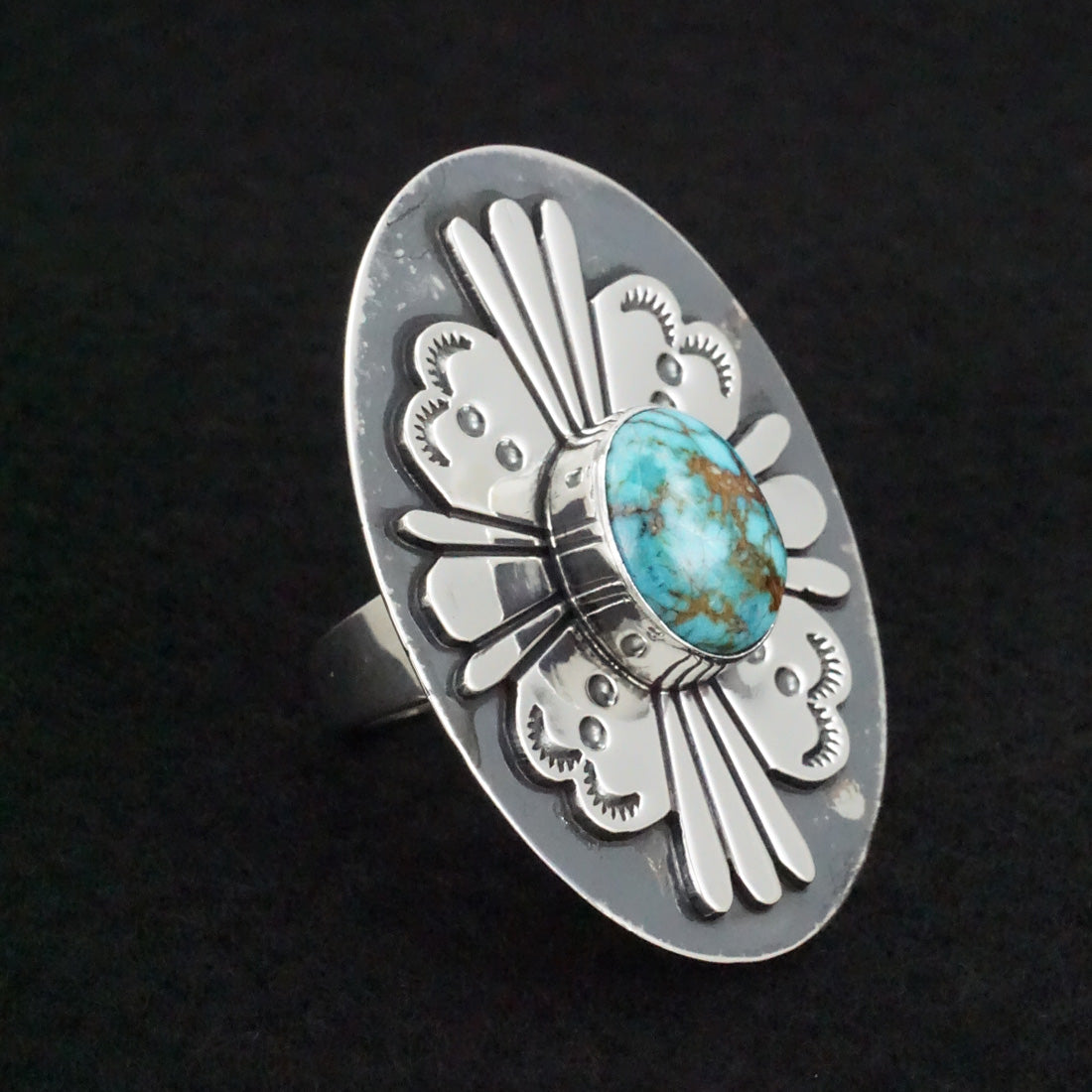 Marita Benally Turquoise & Sterling Silver Ring Size 9.5