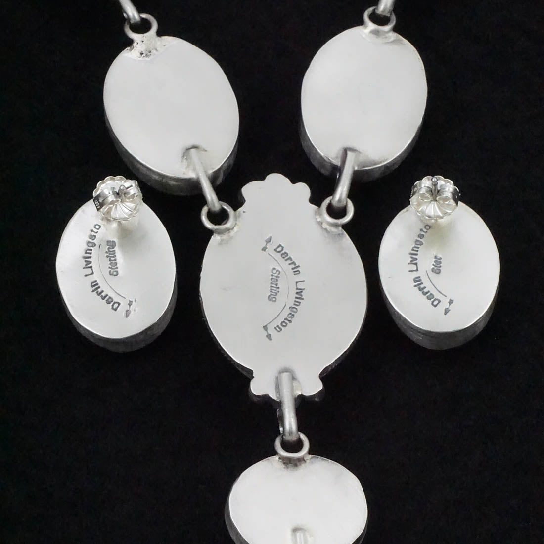 Kathleen Livingston Spiny Oyster & Sterling Silver Necklace Set