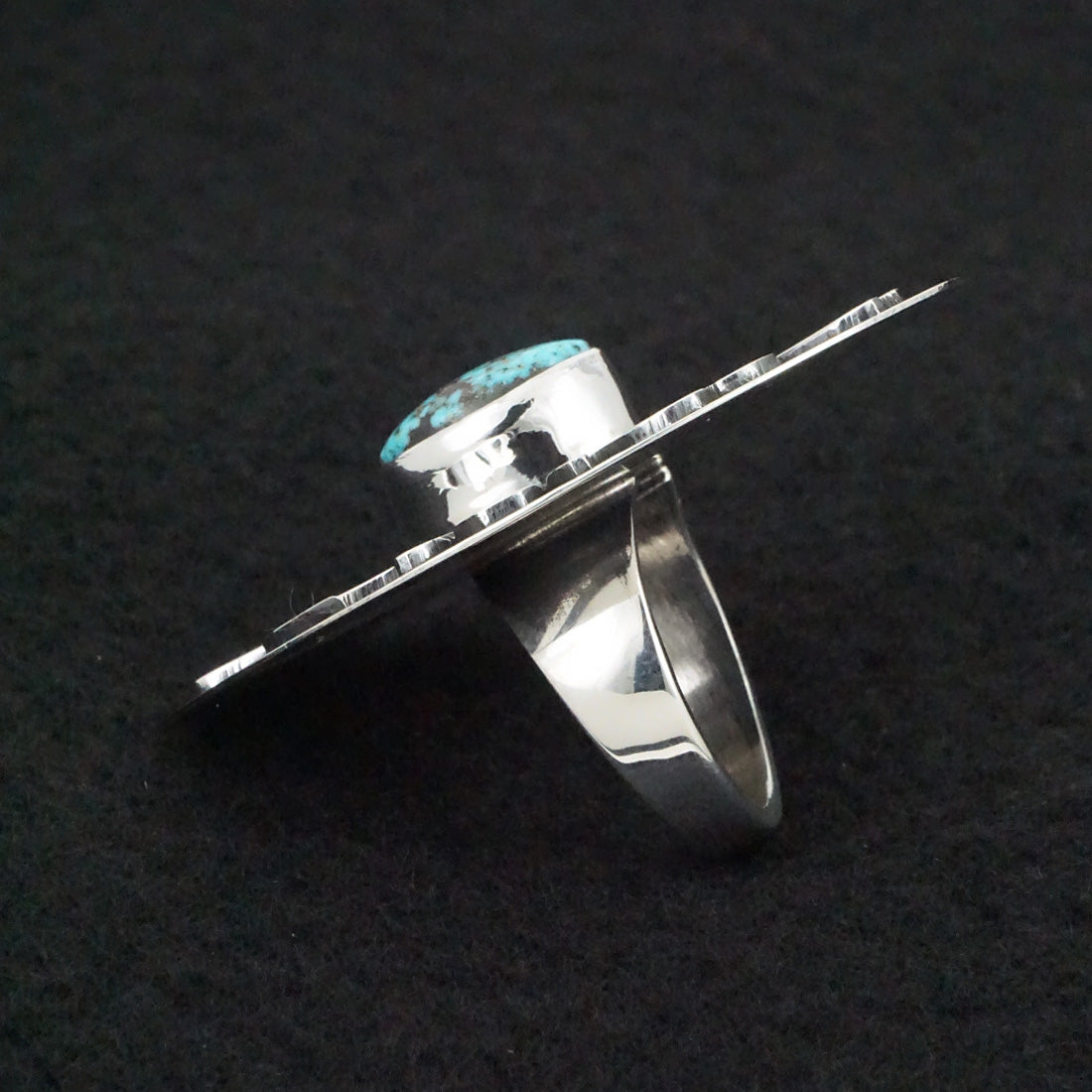 Marita Benally Turquoise & Sterling Silver Ring Size 7.5