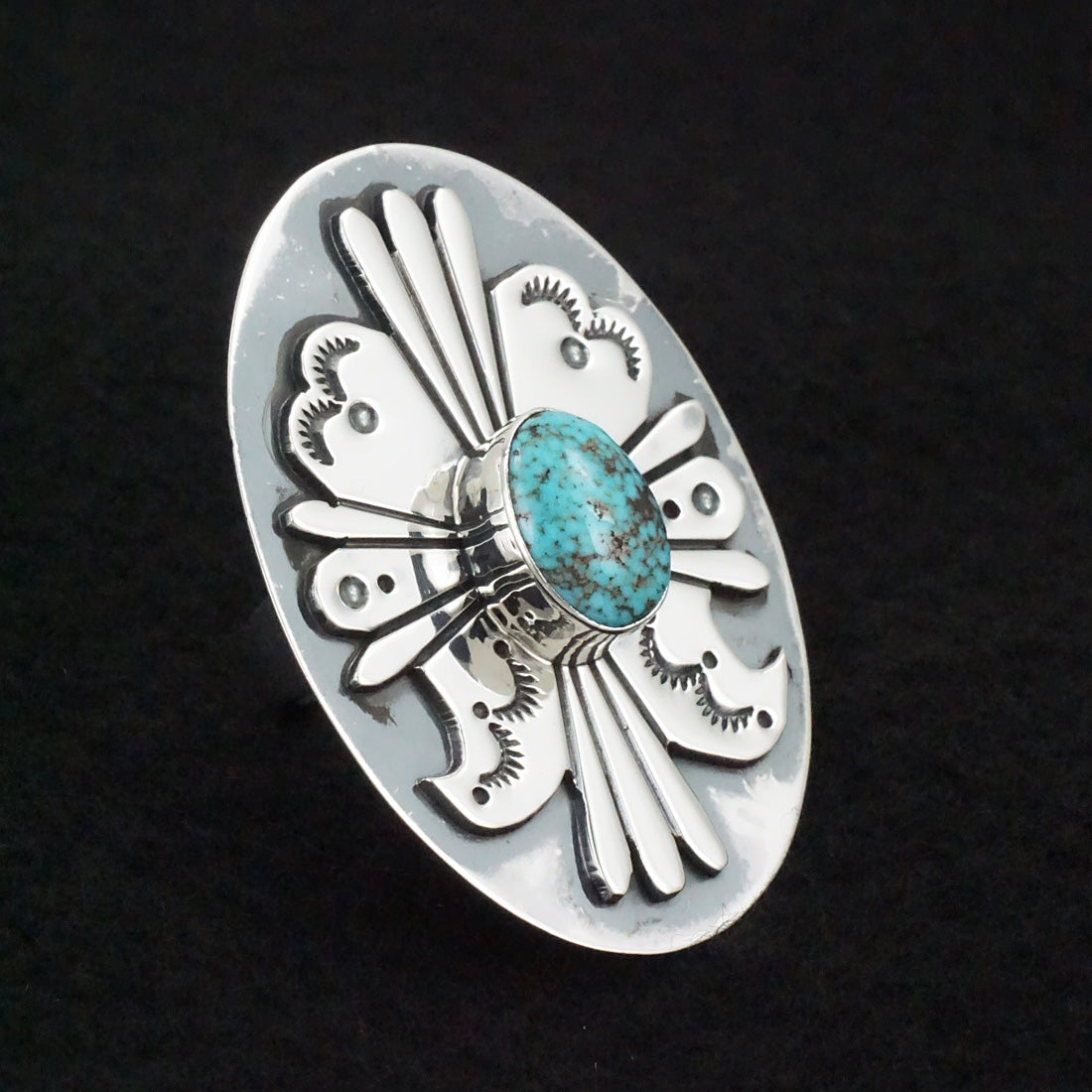 Marita Benally Turquoise & Sterling Silver Ring Size 7.5