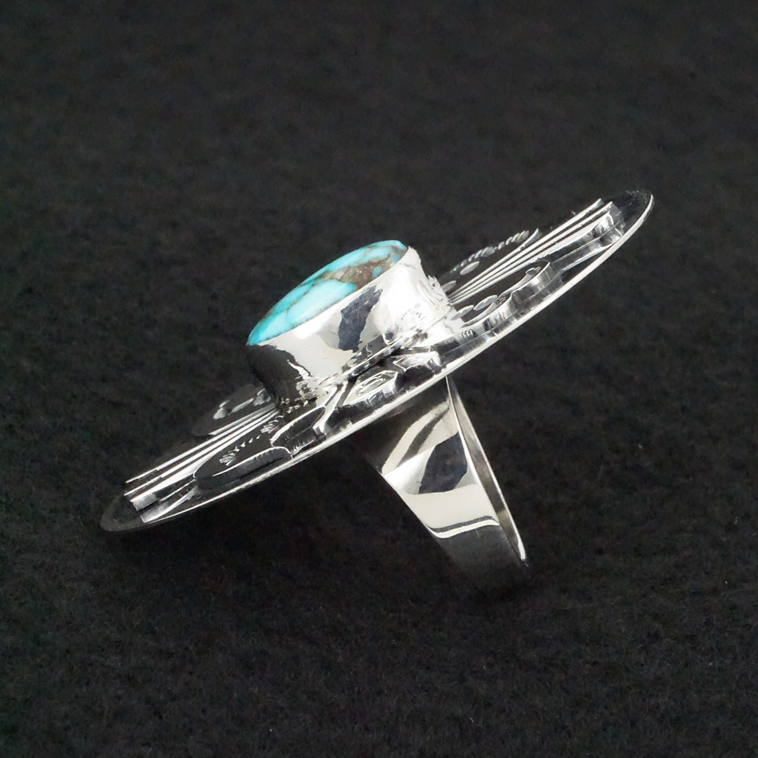 Marita Benally Turquoise & Sterling Silver Ring Size 7