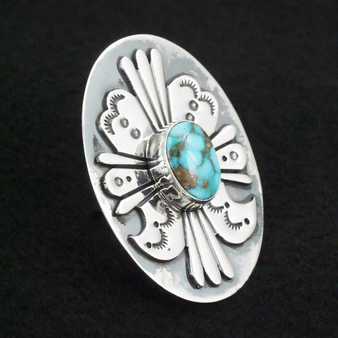 Marita Benally Turquoise & Sterling Silver Ring Size 7