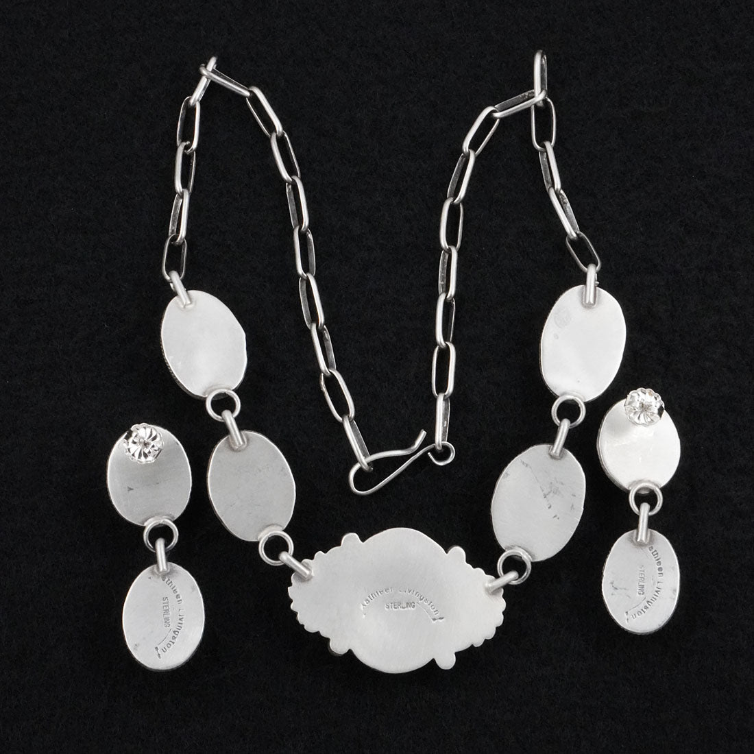 Kathleen Livingston Turquoise & Sterling Silver Necklace Set