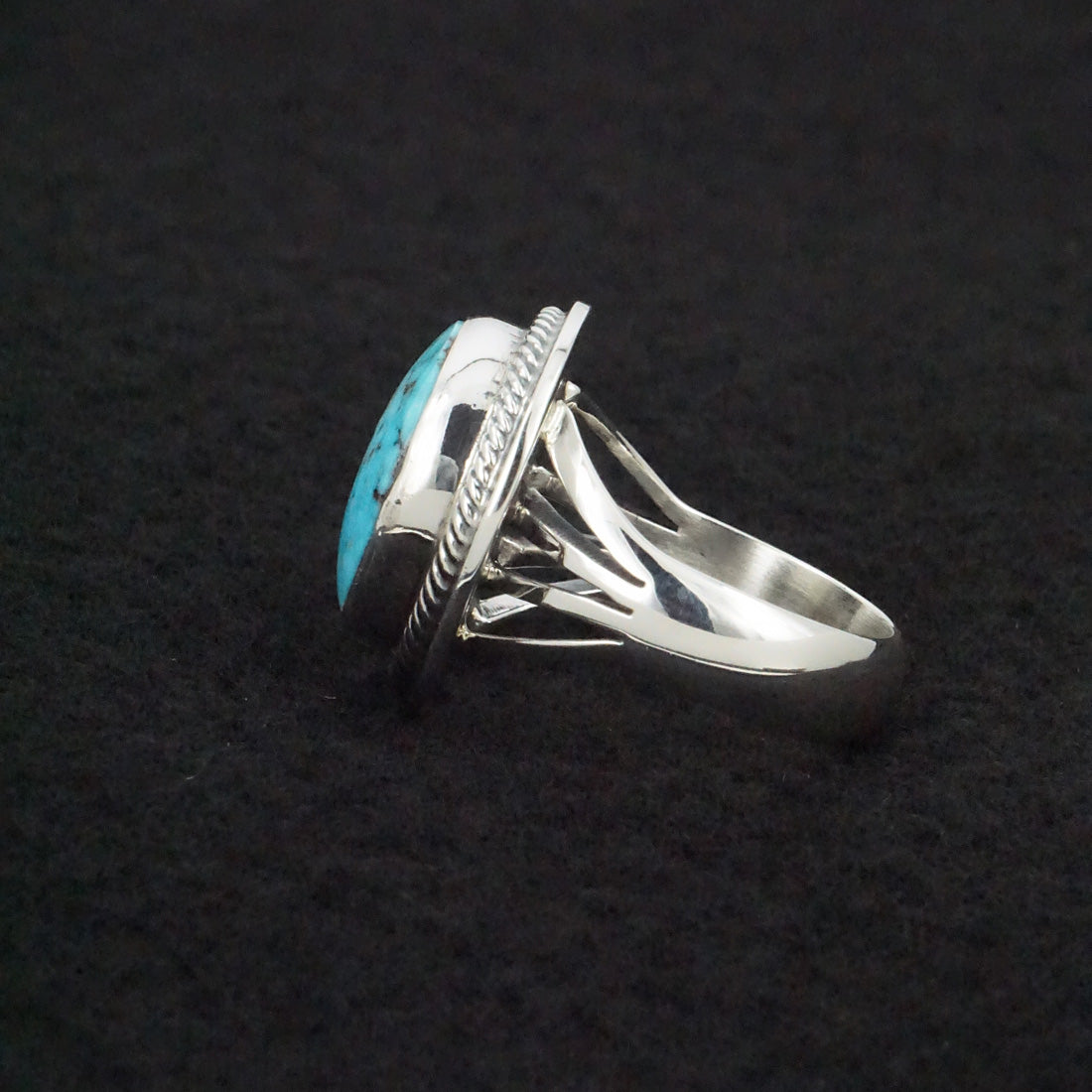 Marita Benally Turquoise & Sterling Silver Ring Size 9