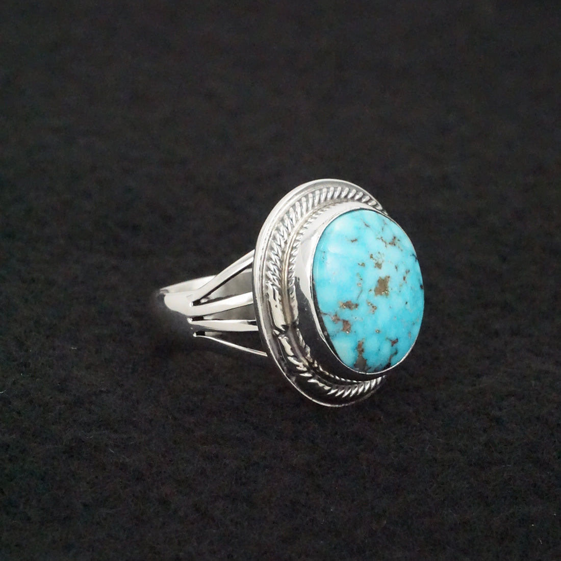 Marita Benally Turquoise & Sterling Silver Ring Size 9