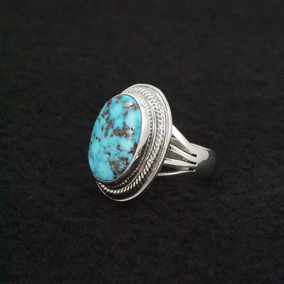 Marita Benally Turquoise & Sterling Silver Ring Size 7