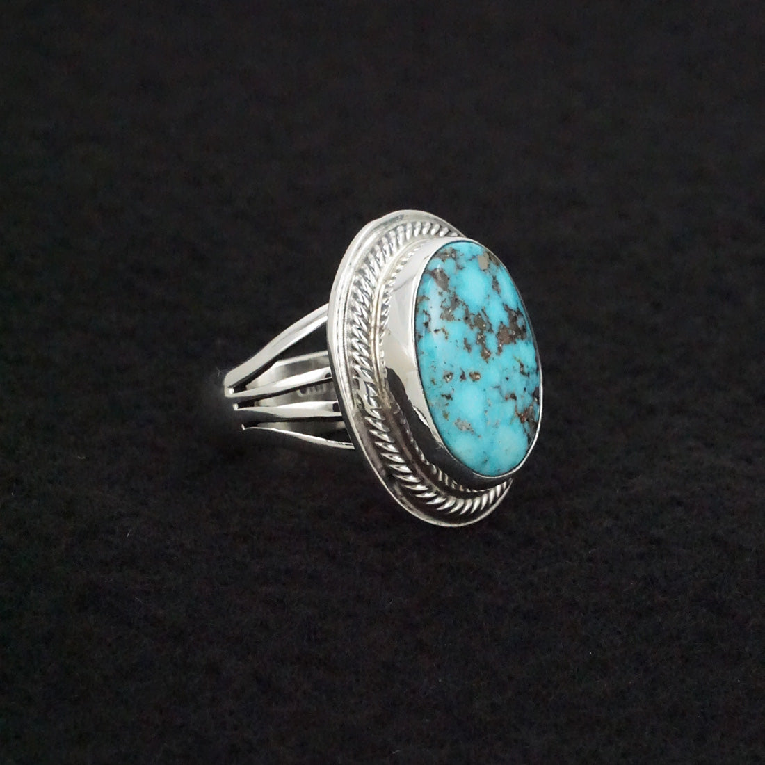 Marita Benally Turquoise & Sterling Silver Ring Size 7
