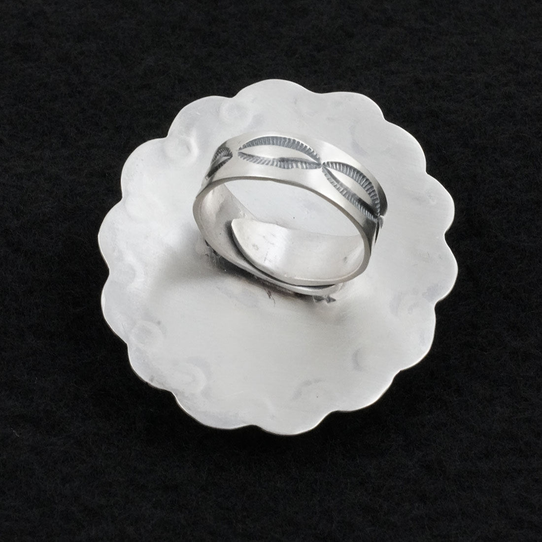 Bobby Johnson Turquoise & Sterling Silver Ring Adj.