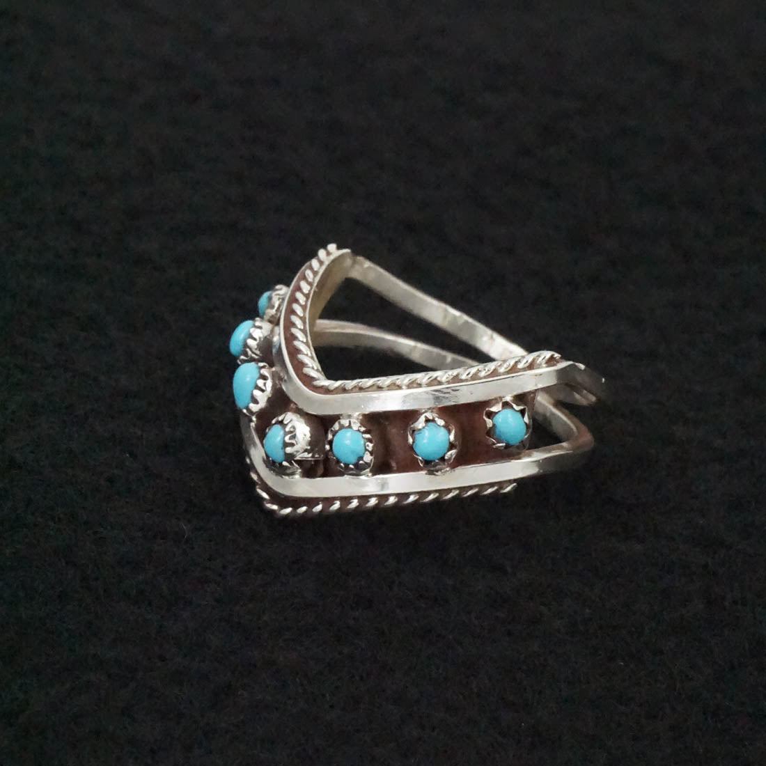 Susie Livingston Turquoise & Sterling Silver Ring Sz. 6