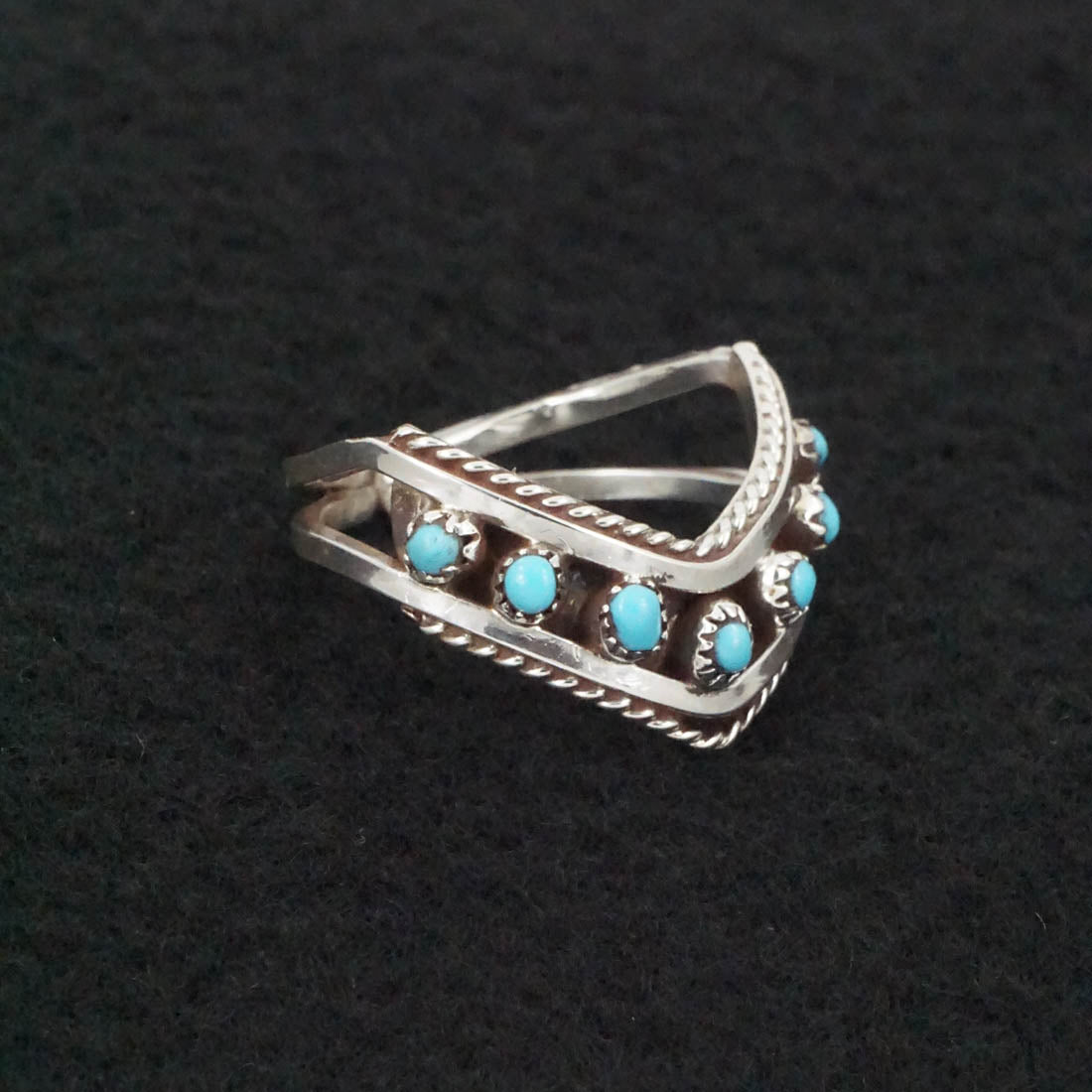 Susie Livingston Turquoise & Sterling Silver Ring Sz. 6
