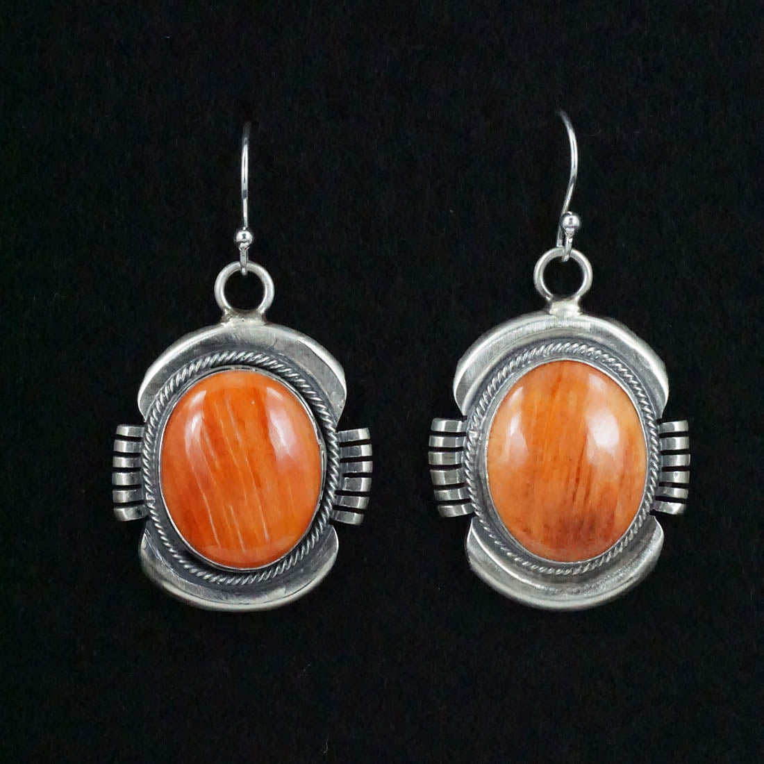 Paul Livingston Spiny Oyster & Sterling Silver Squash Blossom Set