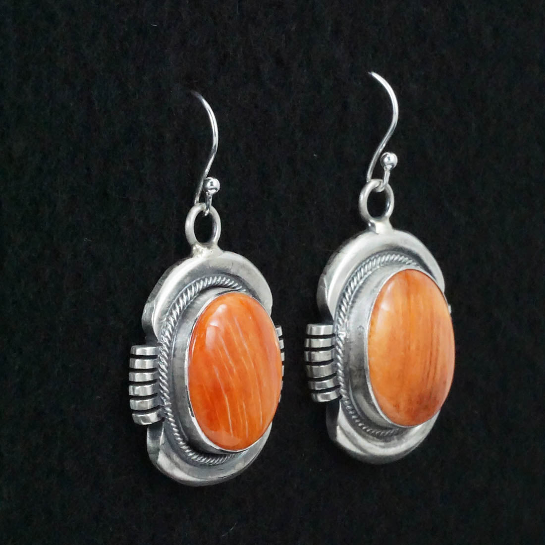 Paul Livingston Spiny Oyster & Sterling Silver Squash Blossom Set