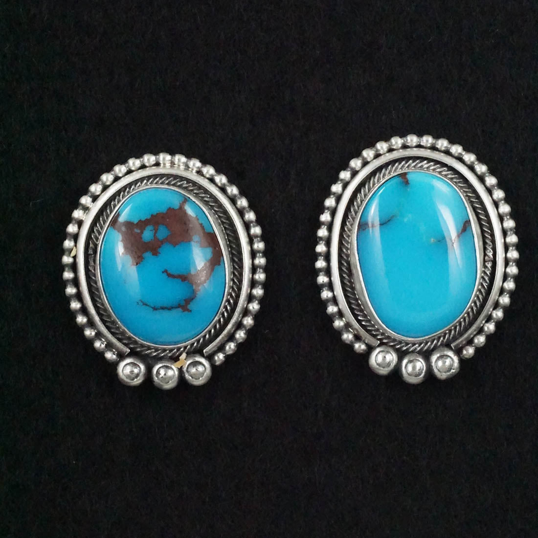 Mark Yazzie Turquoise & Sterling Silver Squash Blossom Set