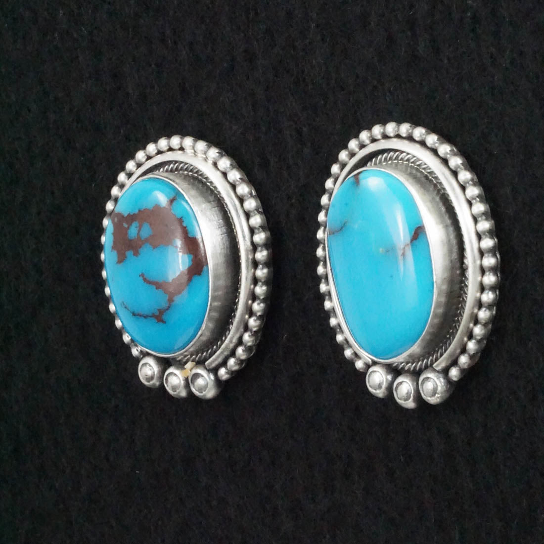 Mark Yazzie Turquoise & Sterling Silver Squash Blossom Set