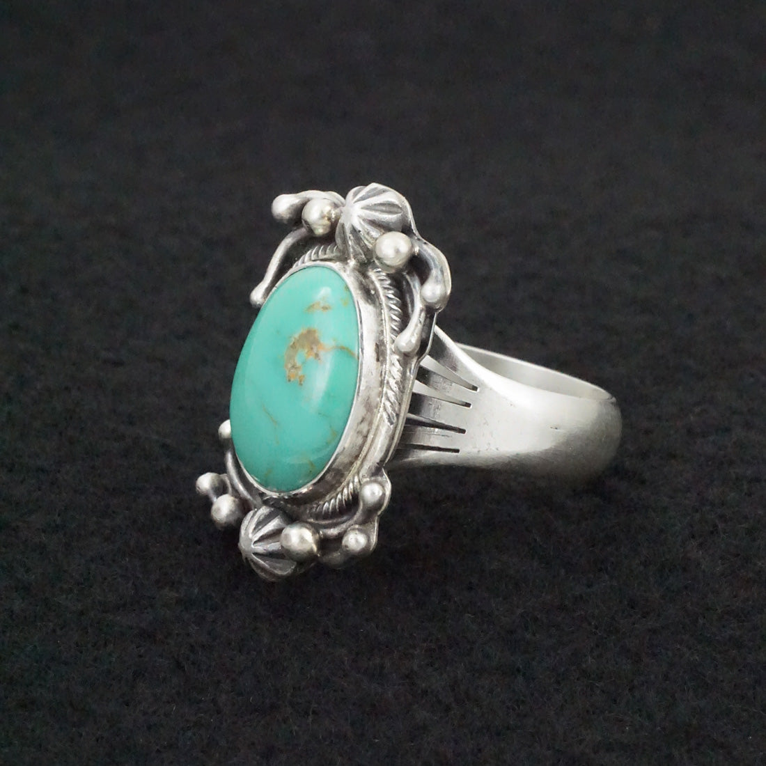Kathleen Livingston Turquoise & Sterling Silver Ring Size 10