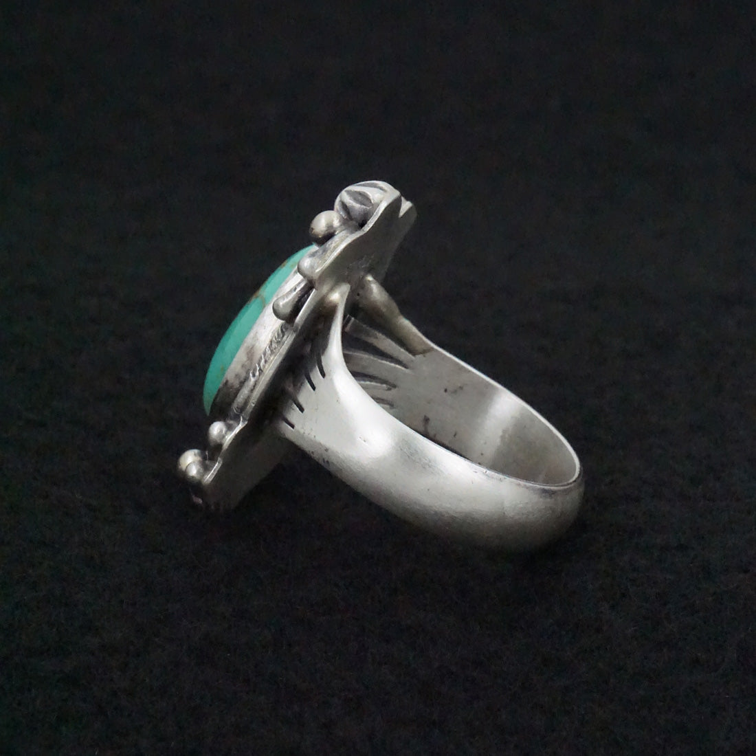 Kathleen Livingston Turquoise & Sterling Silver Ring Size 10