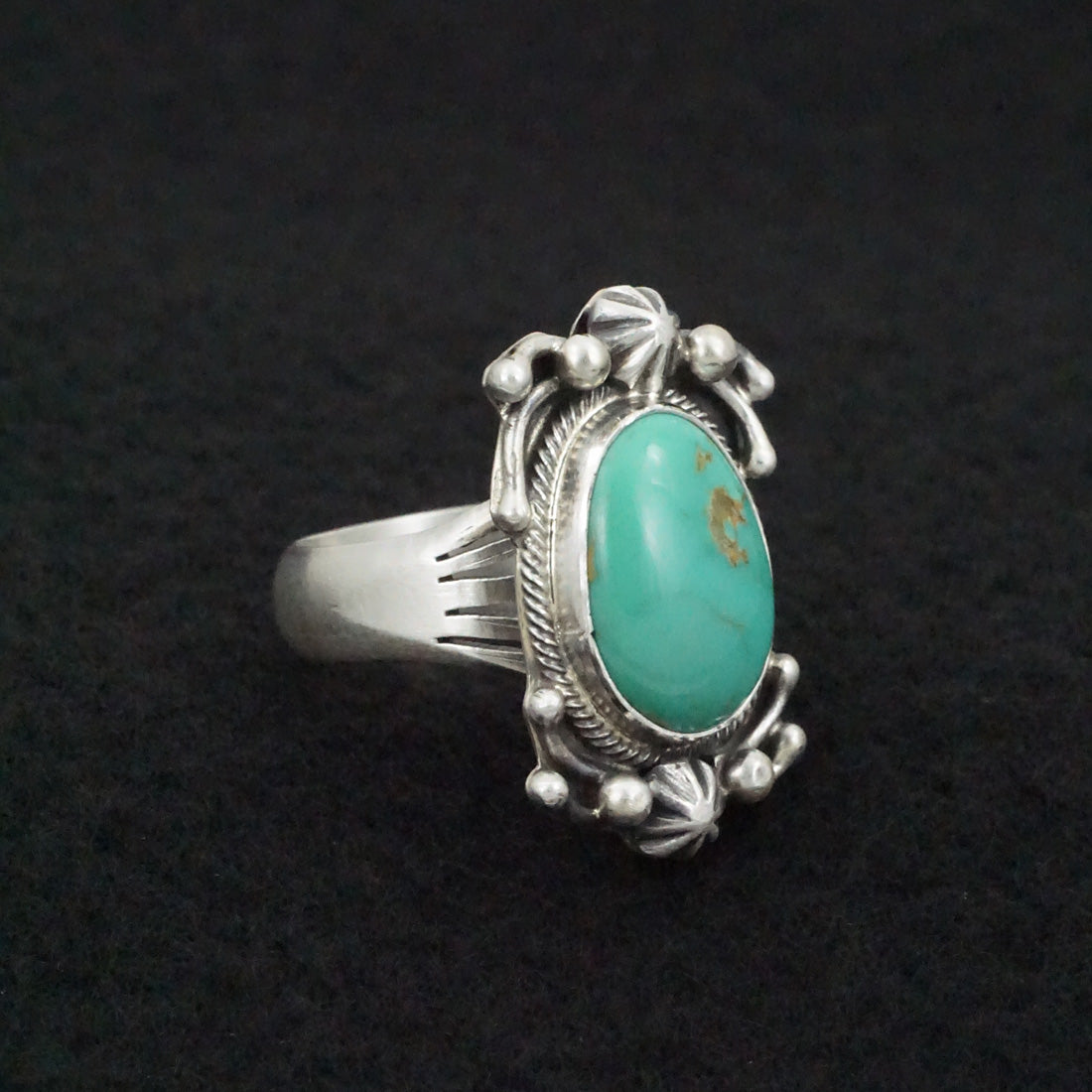 Kathleen Livingston Turquoise & Sterling Silver Ring Size 10