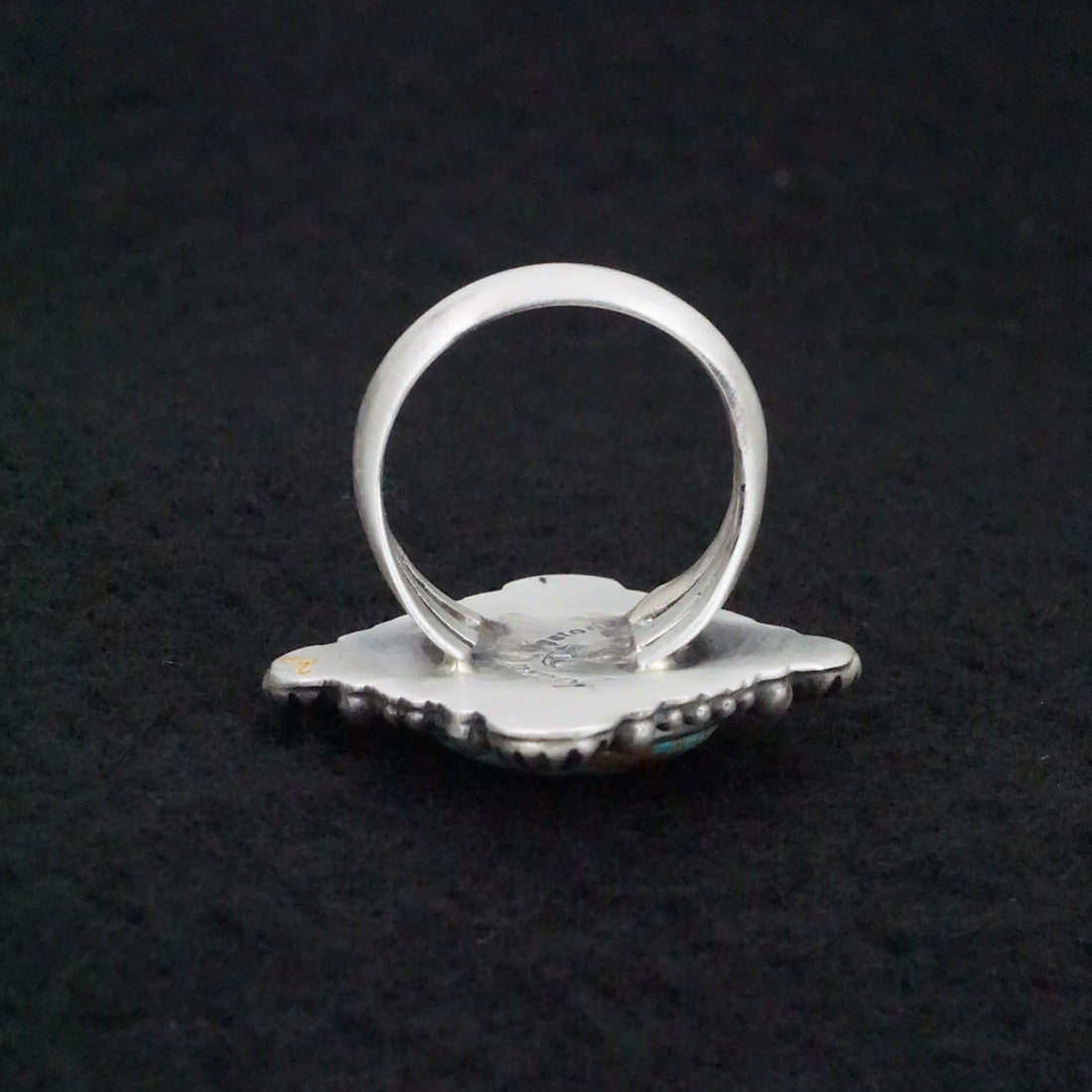 Kathleen Livingston Turquoise & Sterling Silver Ring Size 7