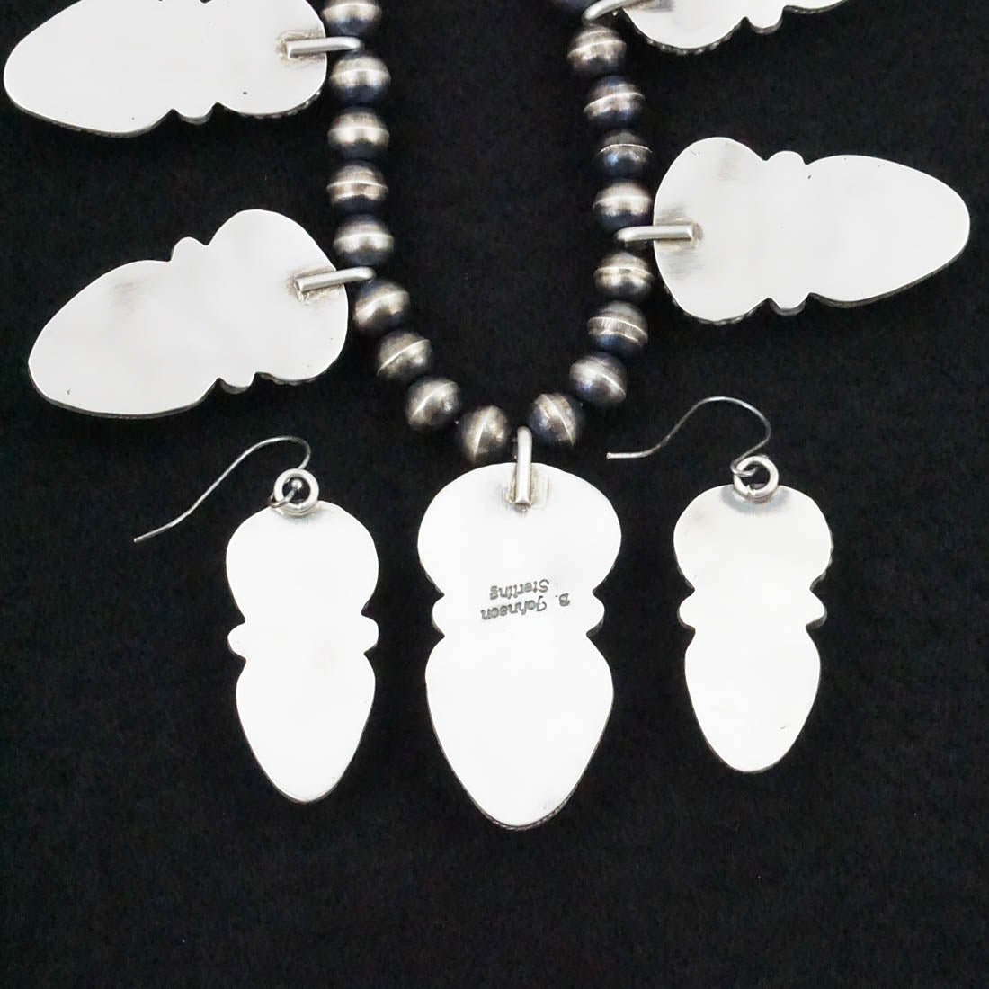 Bobby Johnson Turquoise & Sterling Silver Necklace Set