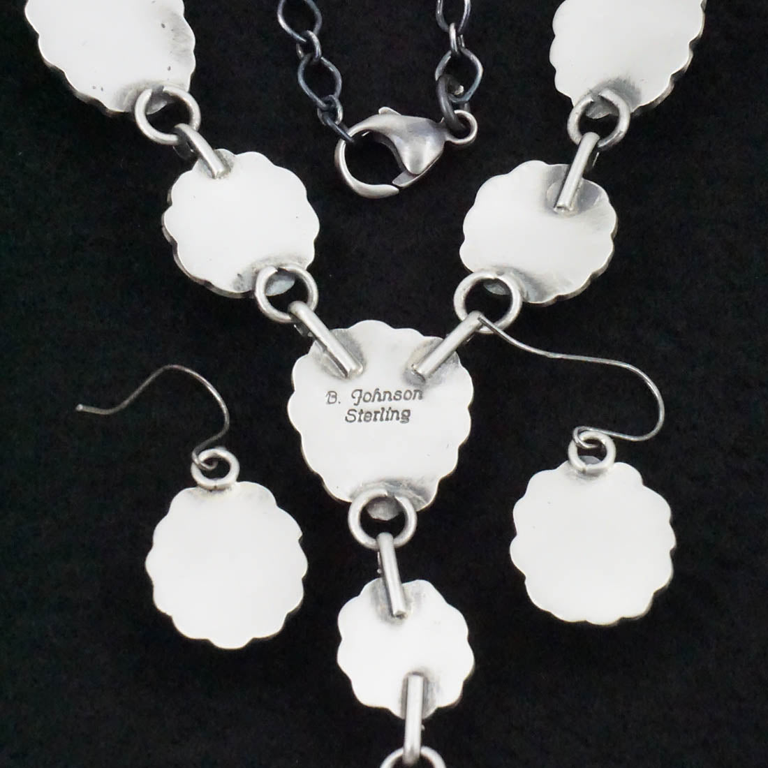 Bobby Johnson Turquoise & Sterling Silver Necklace Set