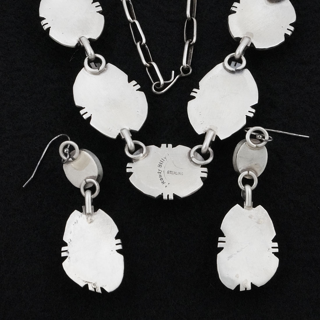 Randy Billy Turquoise, Spiny Oyster & Sterling Silver Necklace Set