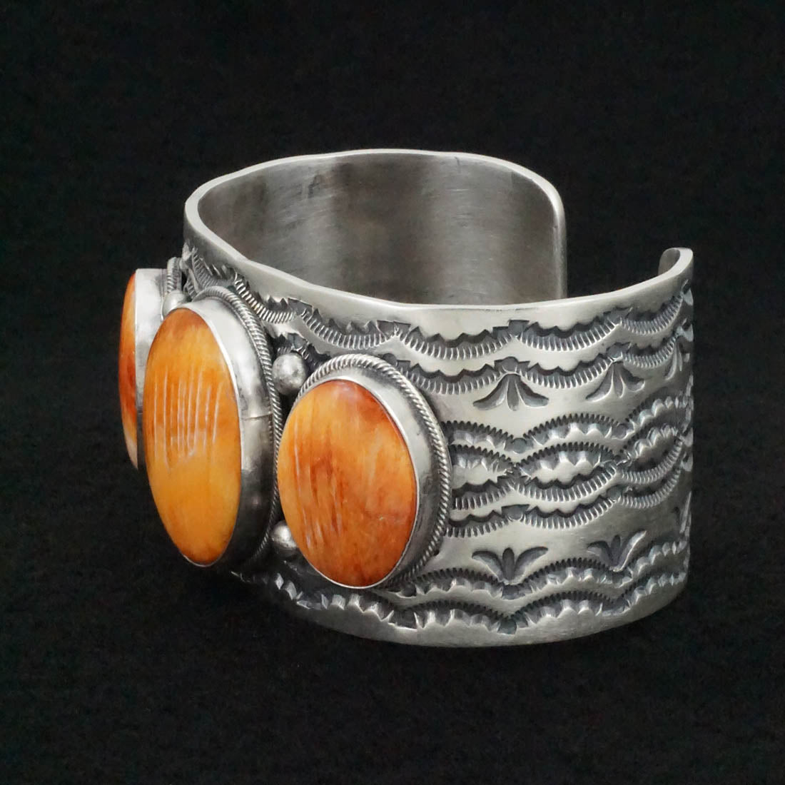 Mark Yazzie Spiny Oyster & Sterling Silver Bracelet