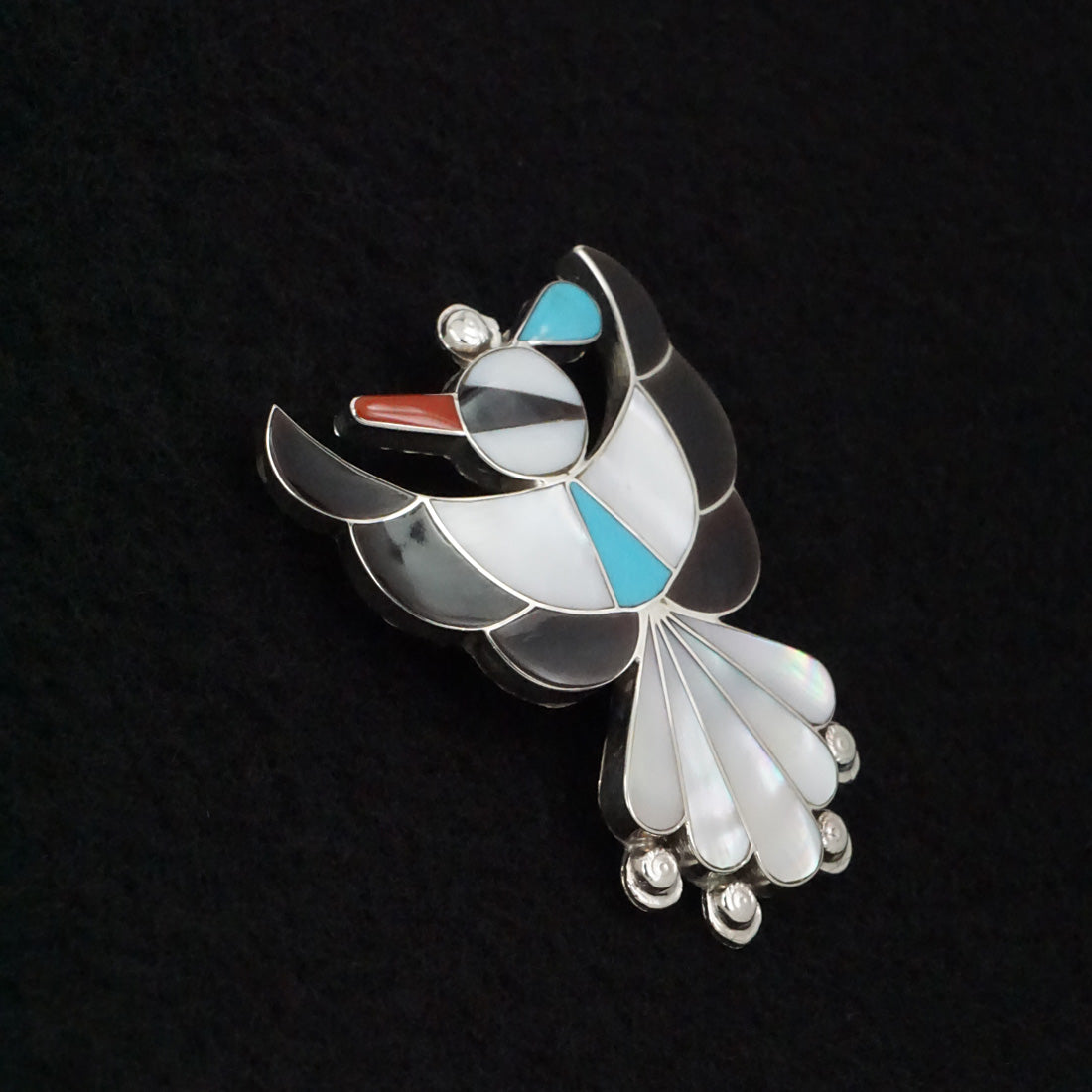 Leagus Ahiyite Multi-Stone & Sterling Silver Pin/Pendant