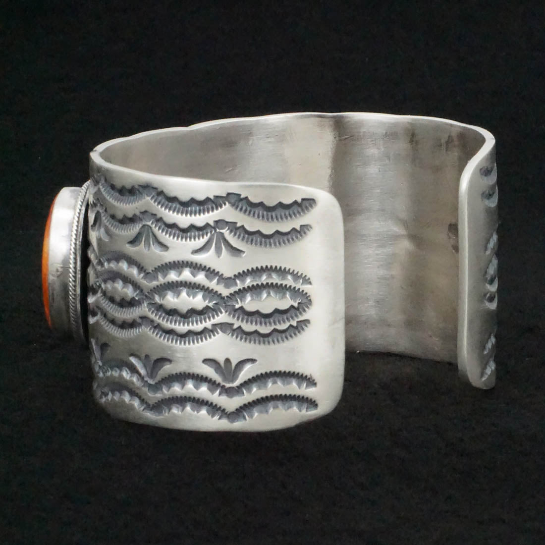 Mark Yazzie Spiny Oyster & Sterling Silver Bracelet