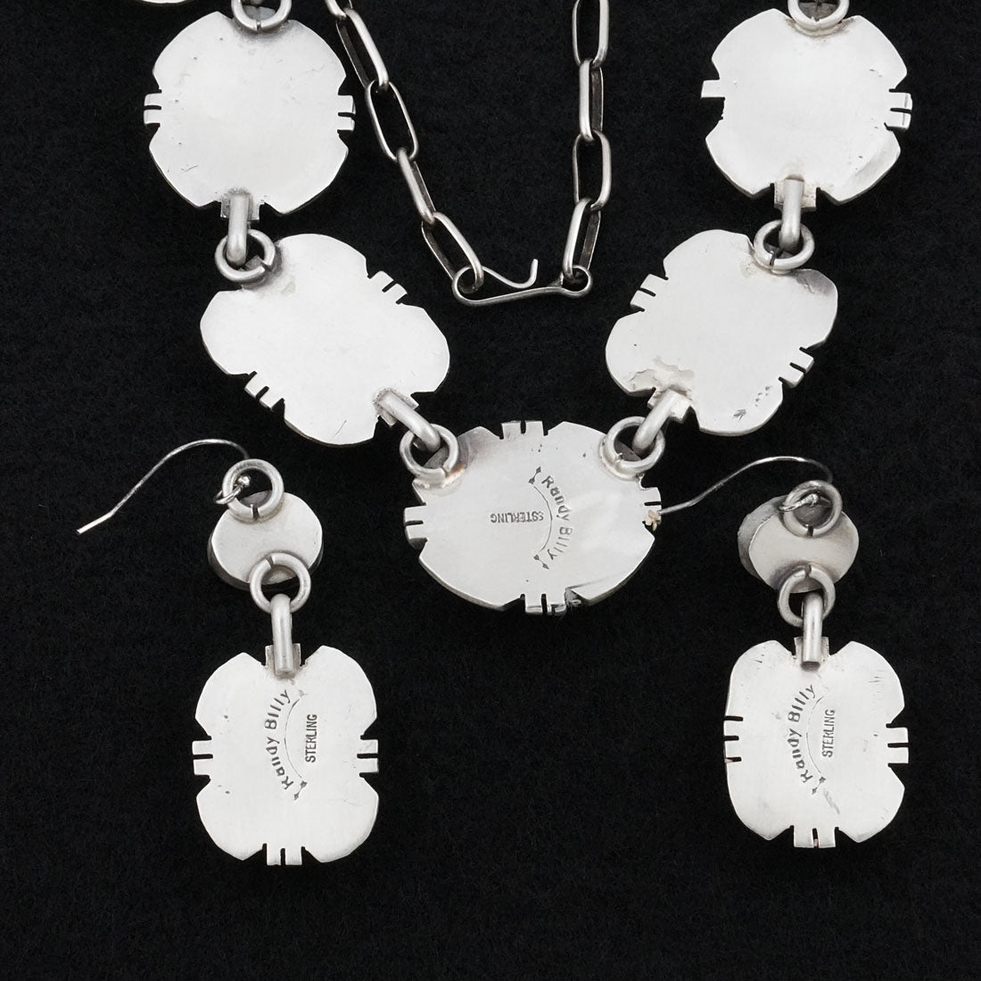 Randy Billy Turquoise, Spiny Oyster & Sterling Silver Necklace Set