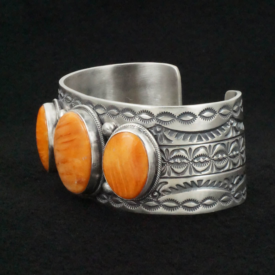 Mark Yazzie Spiny Oyster & Sterling Silver Bracelet